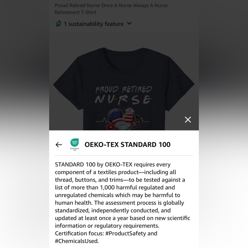 Nursing Retiree Scoop Neck Short Sleeve Cotton Stretch Tshirt RN LPN Friends NWT - Picture 10 of 11